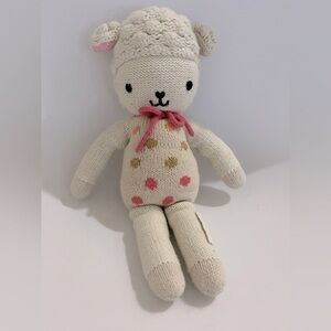 Cuddle + Kind Lucy the lamb 13”, handmade , premium cotton safe